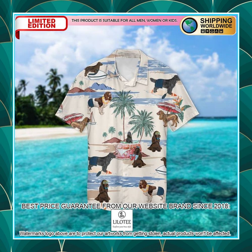French Spaniel Summer Beach Hawaiian Shirt - LIMITED EDITION 4 french spaniel summer beach hawaiian shirt 2 582