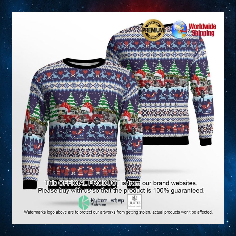 fresno station 9 5280fire santa hat sweater 1 715