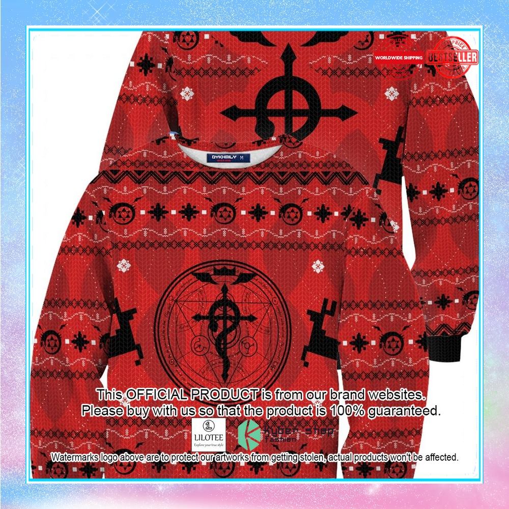 fullmetal alchemist symbol christmas sweater 1 144