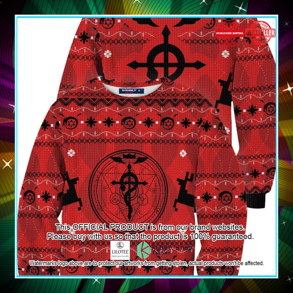 Fullmetal Alchemist Symbol Christmas Sweater - LIMITED EDITION 3 fullmetal alchemist symbol christmas sweater 1 244