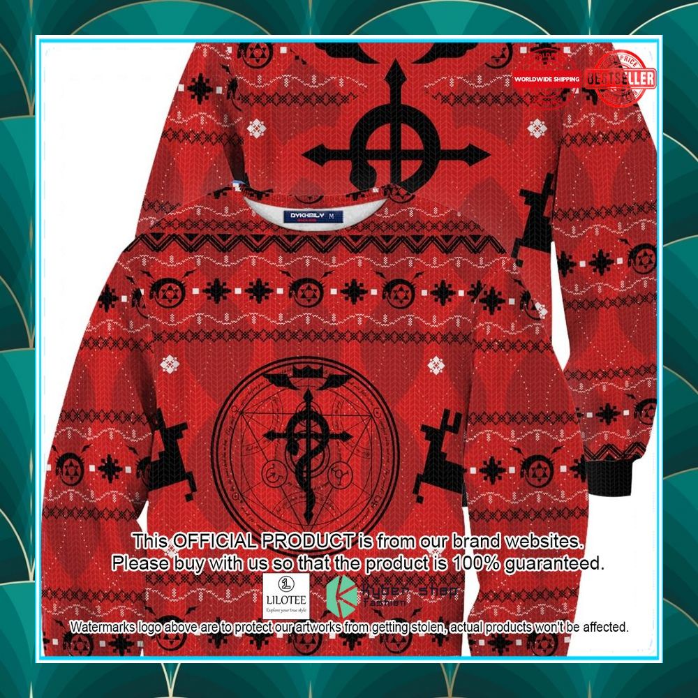 fullmetal alchemist symbol christmas sweater 1 338