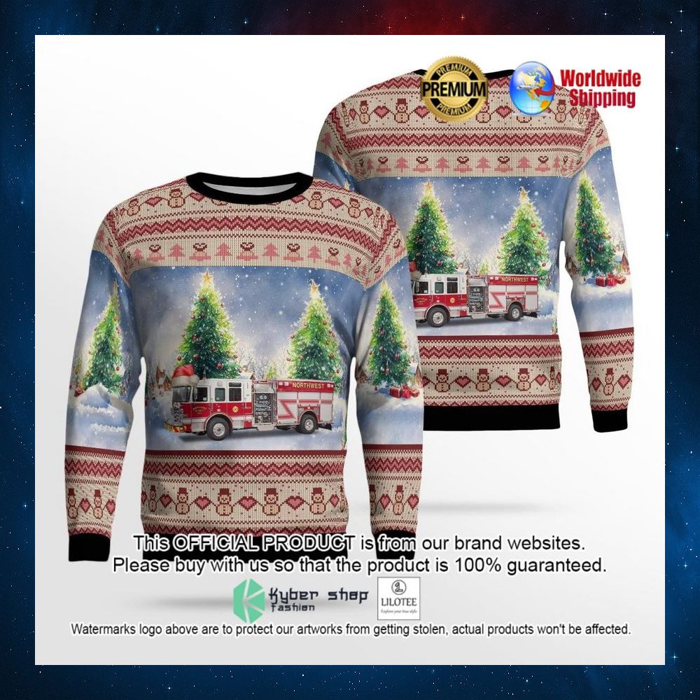 fuquay varina north carolina northwest harnett fire department santa hat sweater 1 511