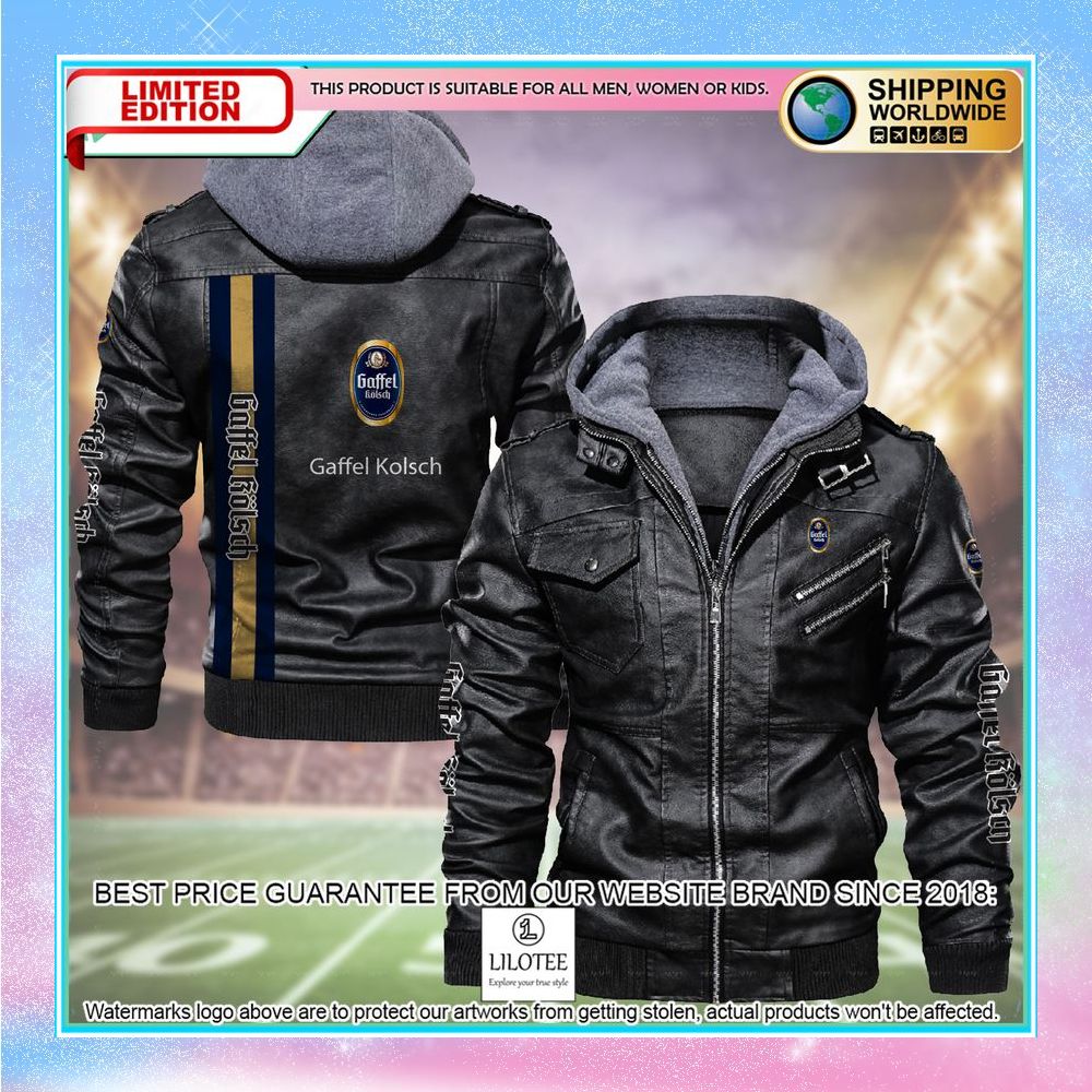 gaffel kolsch leather jacket fleece jacket 2 451