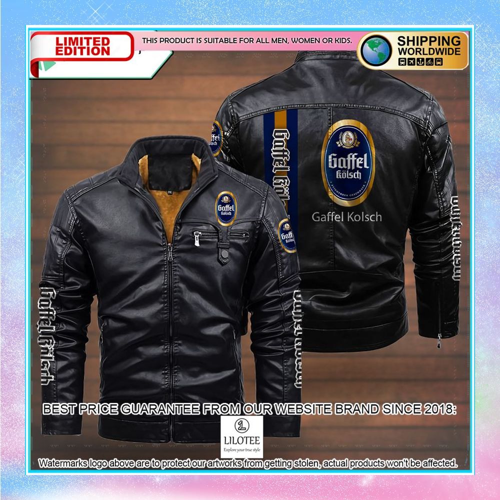 Gaffel Kolsch Leather Jacket 4 gaffel kolsch leather jacket fleece jacket 4 358