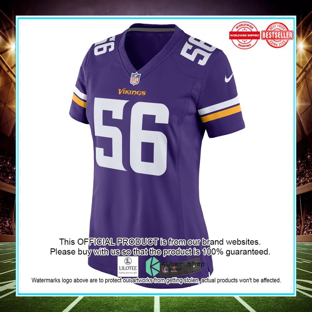 garrett bradbury minnesota vikings purple football jersey 2 467