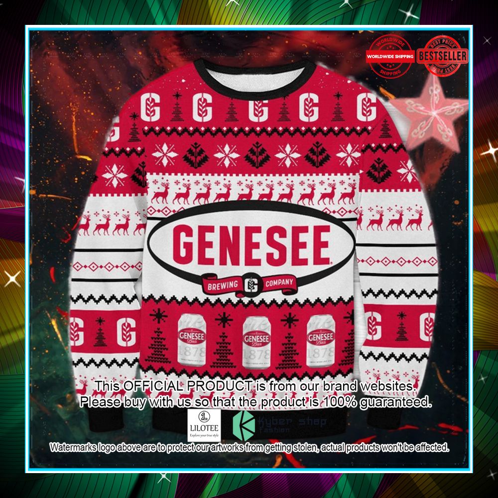 genesee cream ale ugly christmas sweater 1 596