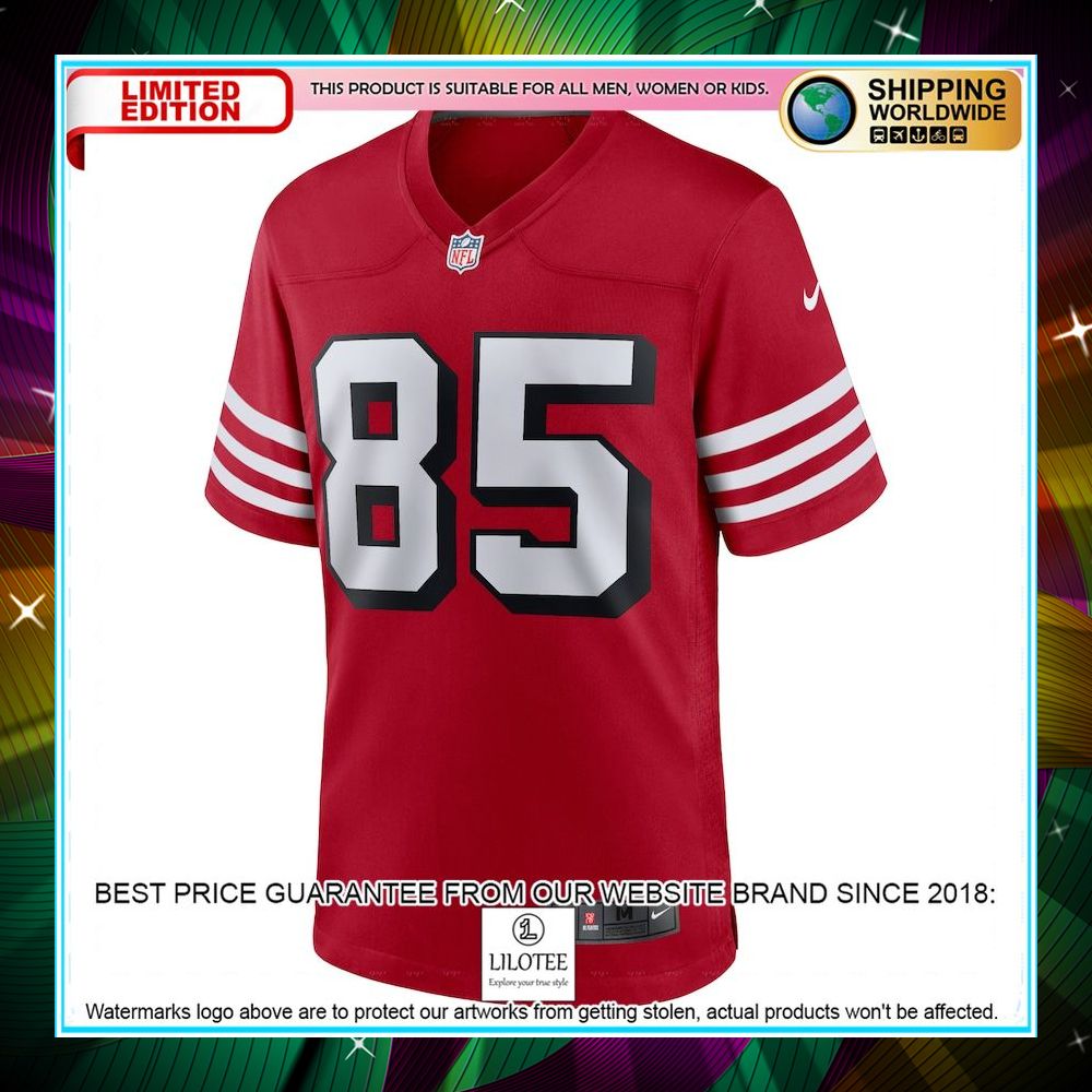george kittle san francisco 49ers alternate player scarlet football jersey 2 574