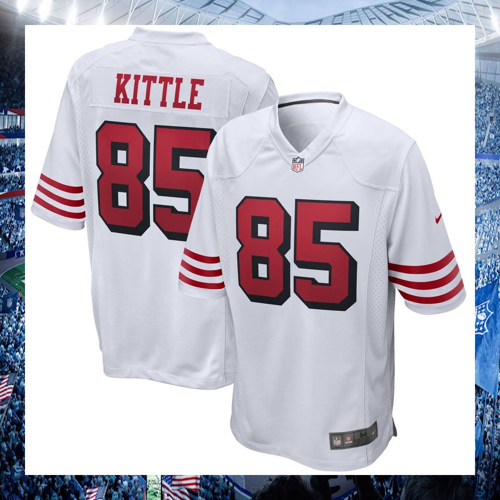 george kittle san francisco 49ers nike alternate white football jersey 1 628
