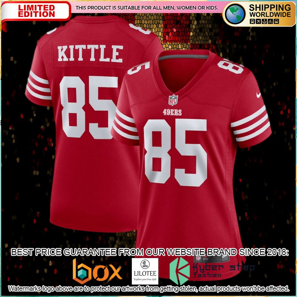 george kittle san francisco 49ers nike womens scarlet football jersey 1 393