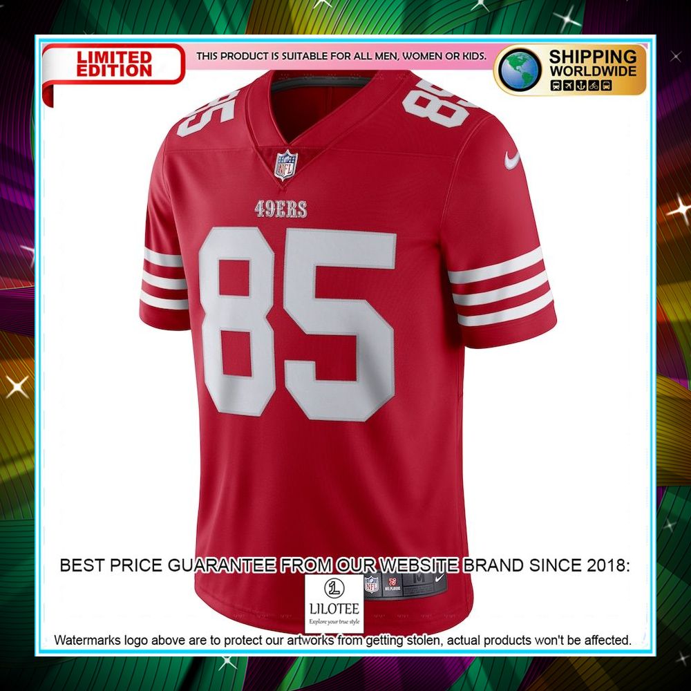 george kittle san francisco 49ers vapor scarlet football jersey 2 176