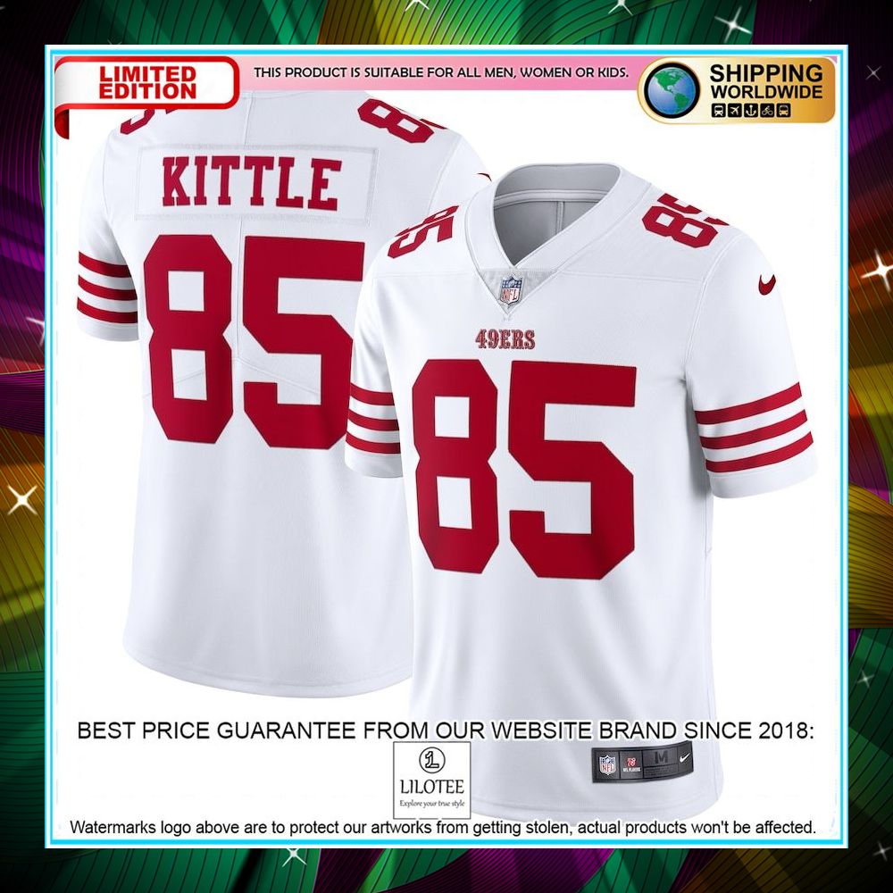 george kittle san francisco 49ers vapor white football jersey 1 273