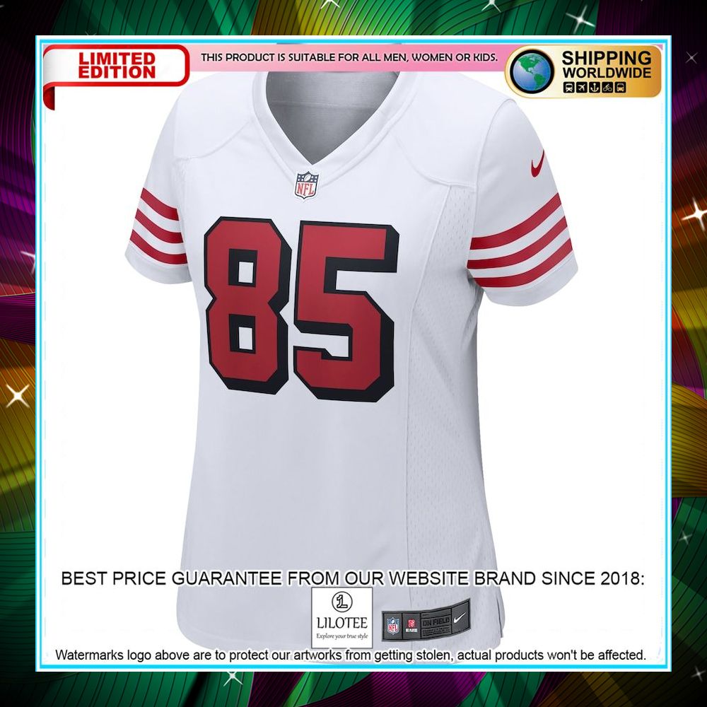 george kittle san francisco 49ers womens alternate player white football jersey 2 45