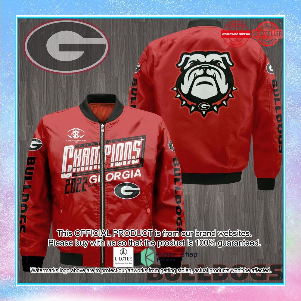 georgia bulldogs sec champions bomber jacket 1 43