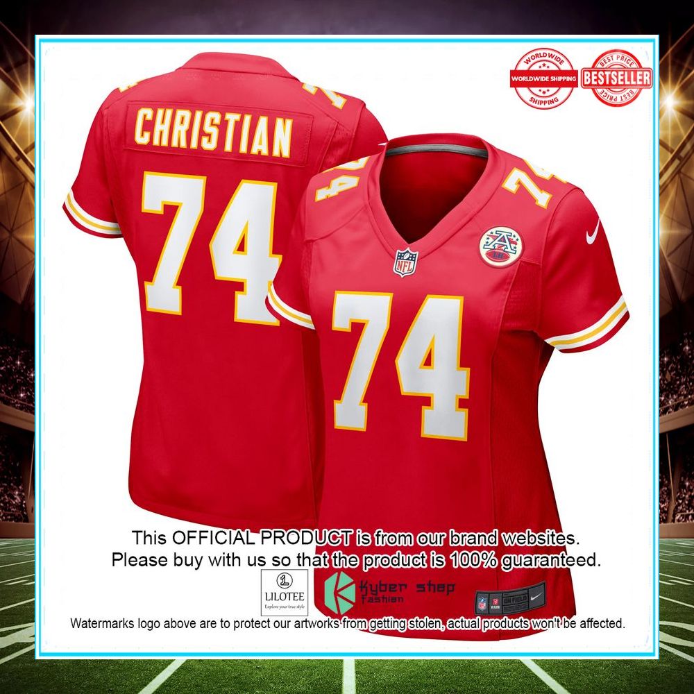 geron christian kansas city chiefs nike womens game player red football jersey 1 368