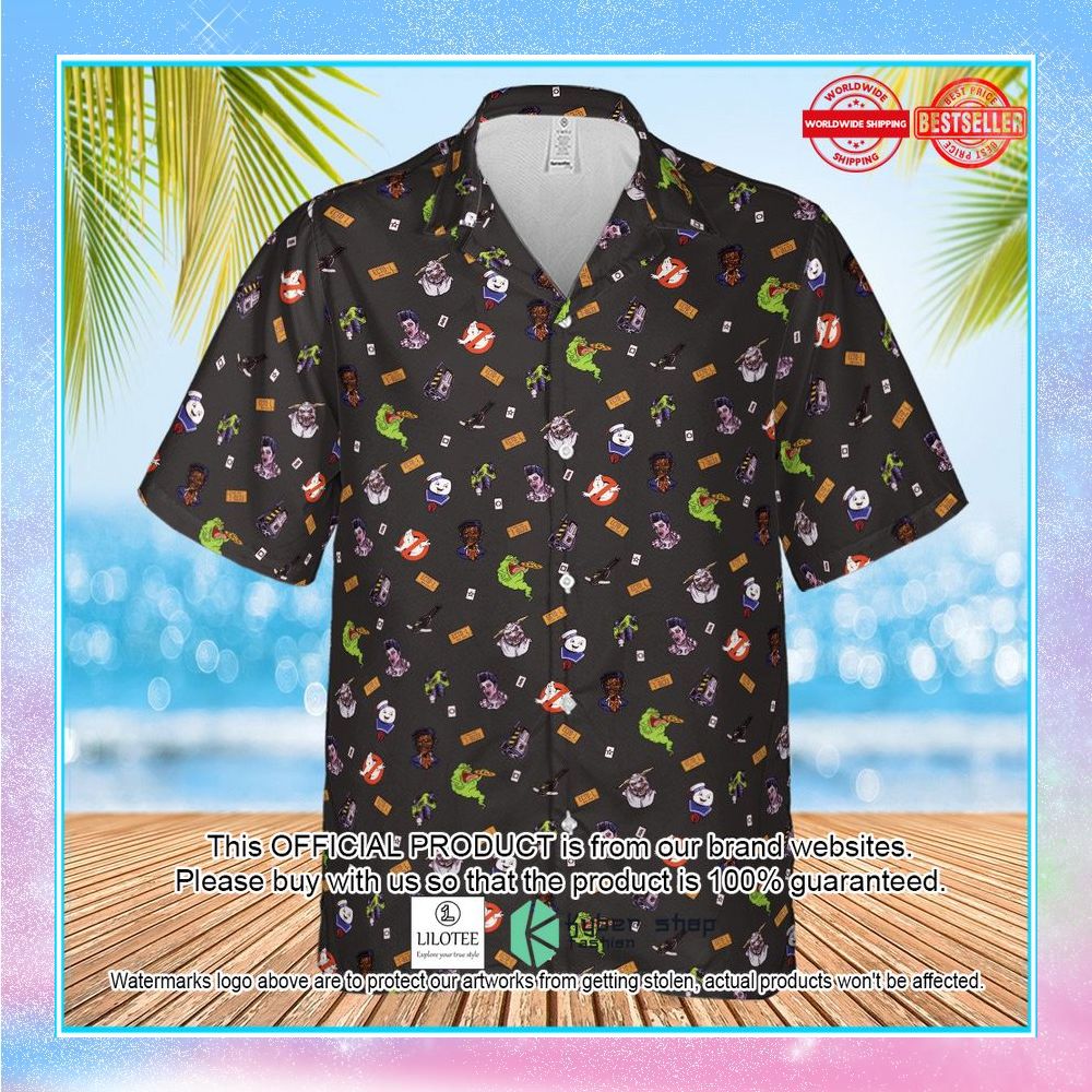 ghostbusters pattern hawaiian shirt 2 504