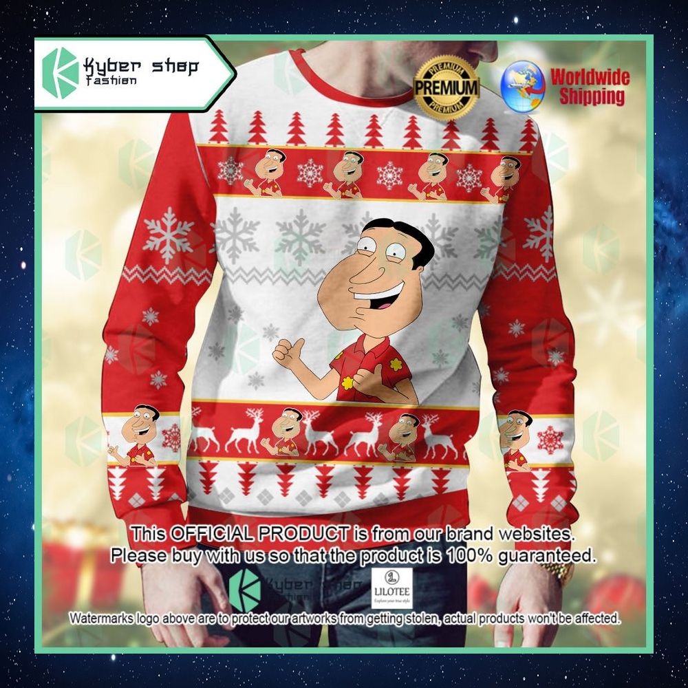 glenn quagmire family guy christmas sweater 1 986
