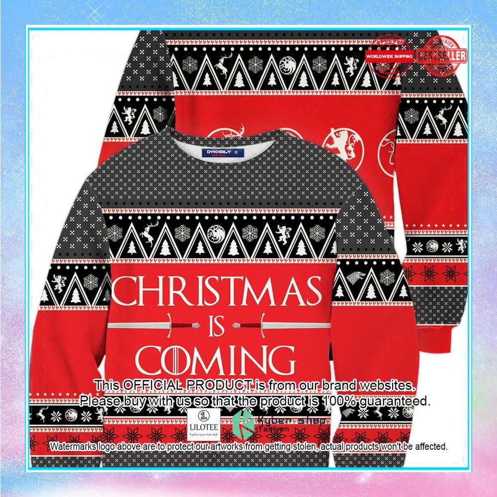 got game of thrones christmas is coming ugly sweater 1 439