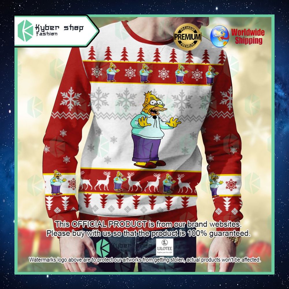 grampa simpson the simpsons christmas sweater 1 732