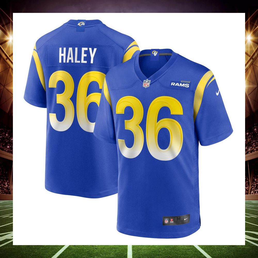 grant haley los angeles rams royal football jersey 1 171