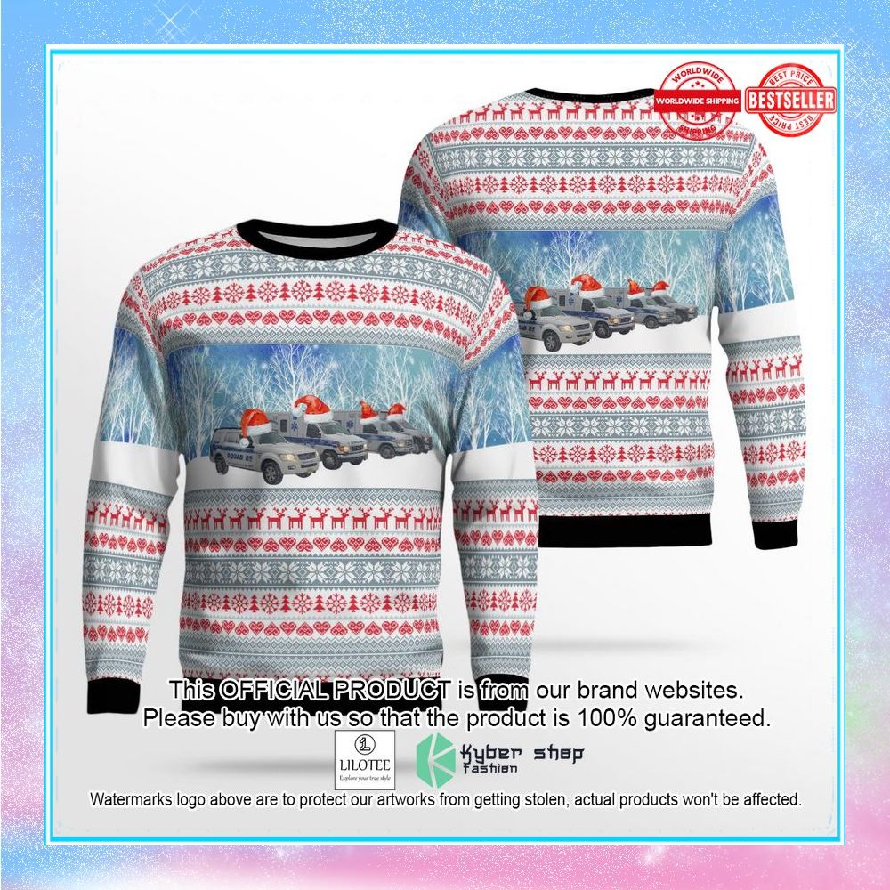 great bay regional ems squad 85 little egg harbor township new jersey christmas sweater 1 342