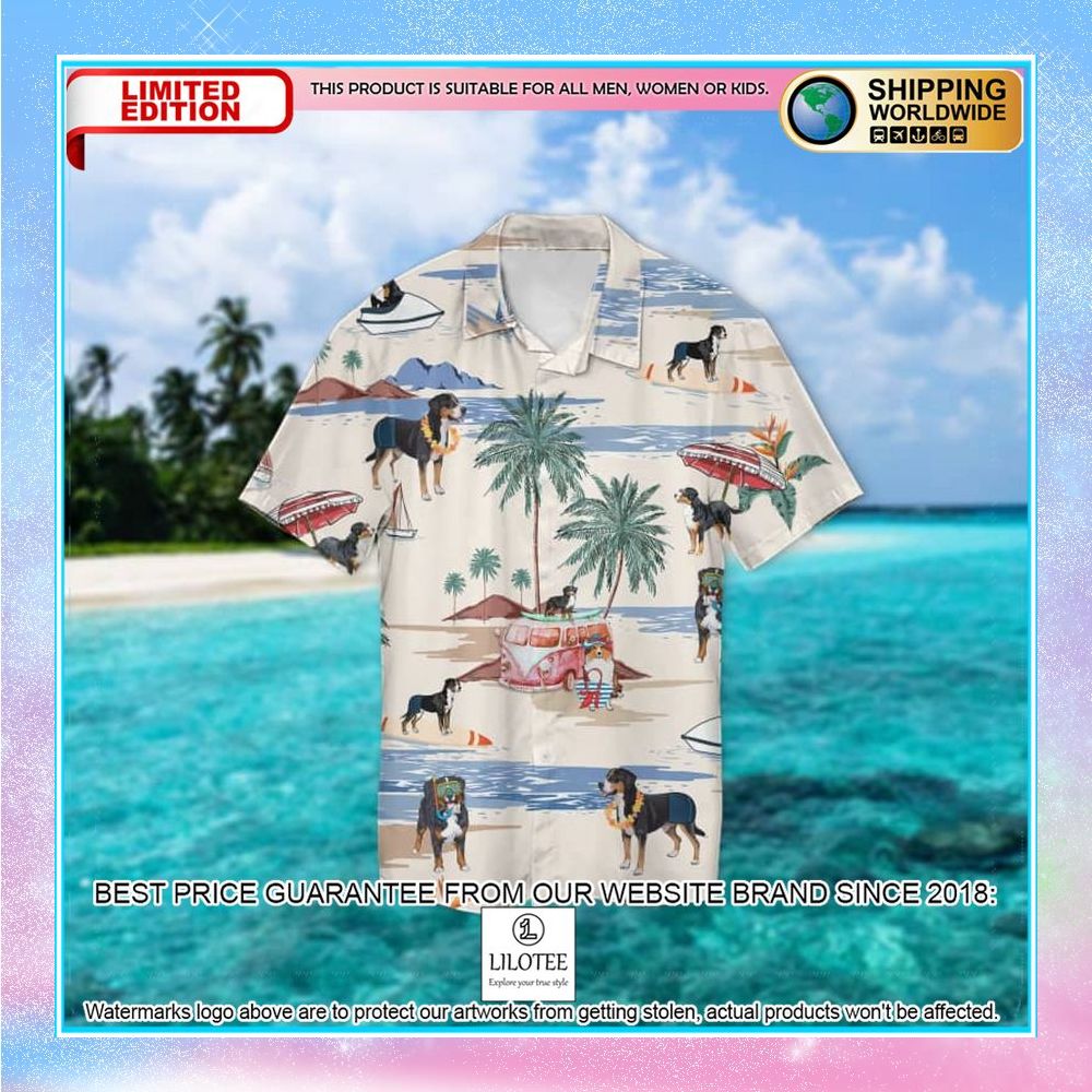 greater swiss mountain dog summer beach hawaiian shirt 2 670