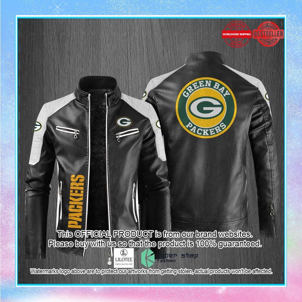 green bay packers motor block leather jacket 1 973