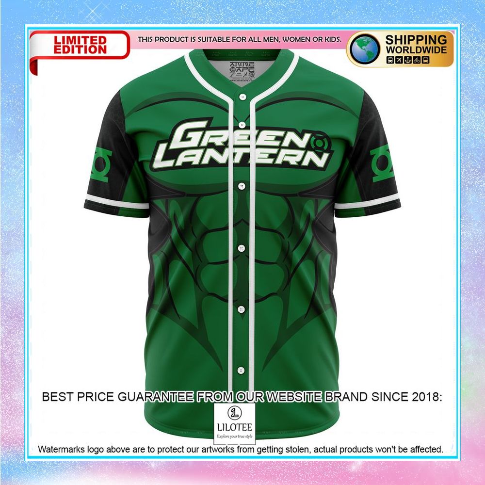 green lantern dc comics baseball jersey 2 888