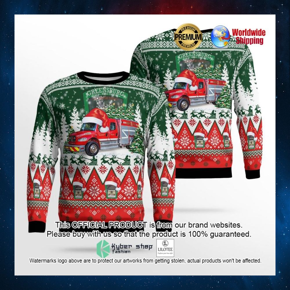 greensburg hose co 1 santa hat sweater 1 369