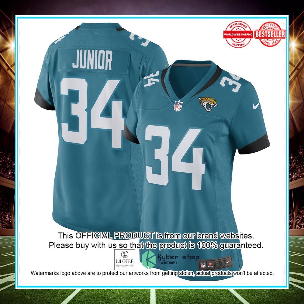 gregory junior jacksonville jaguars nike womens game player teal football jersey 1 782