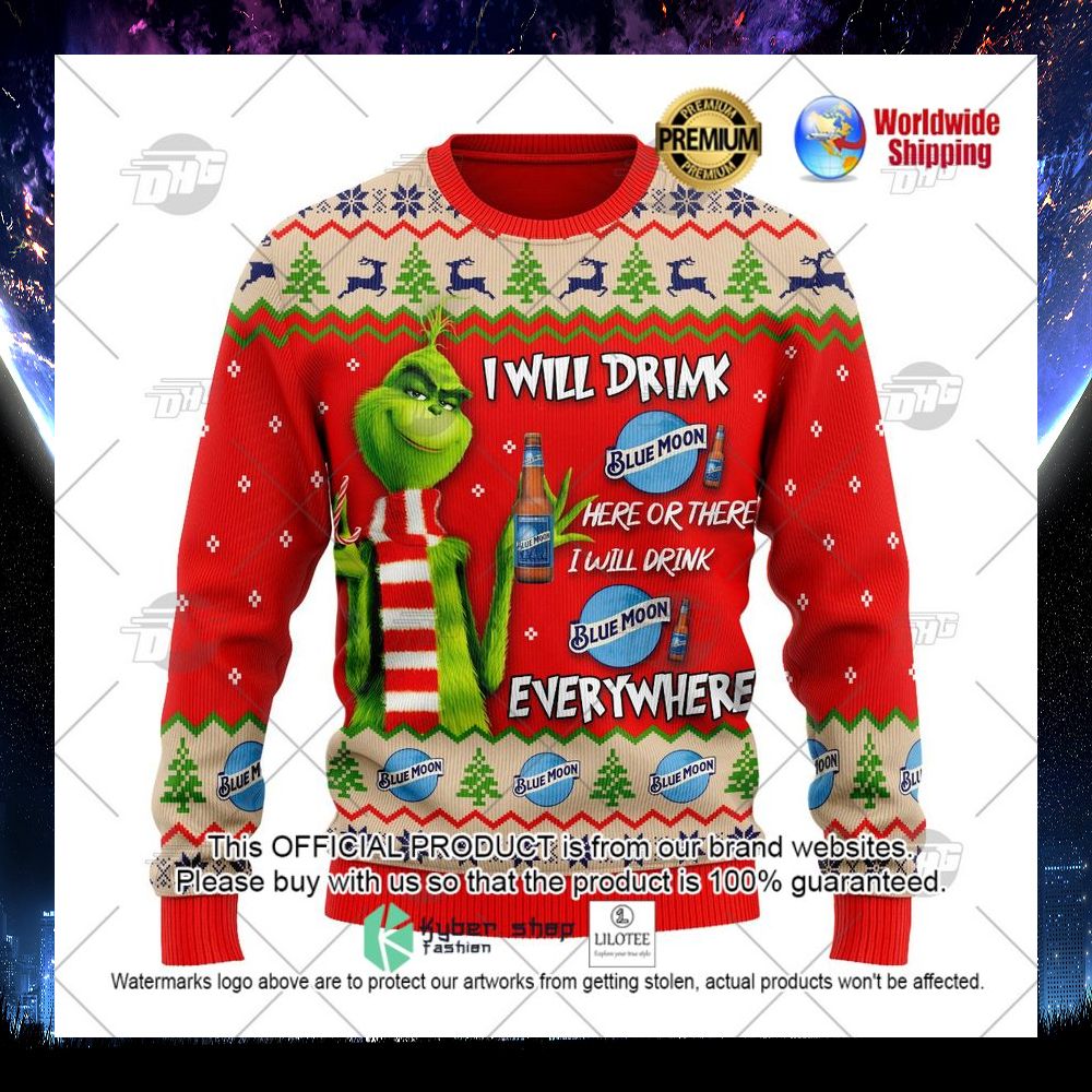 grinch blue moon i will drink everywhere sweater 2 253