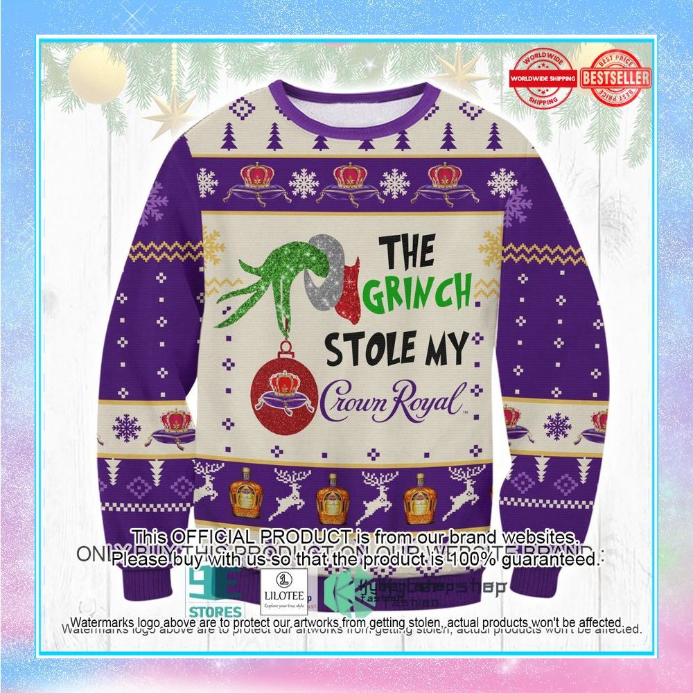 grinch crown royal christmas sweater 1 443