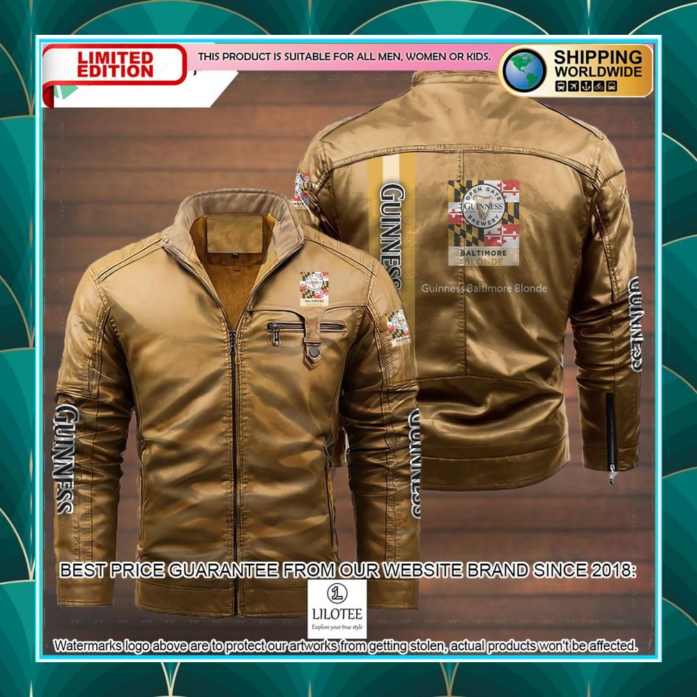 guinness baltimore blonde leather jacket 3 705
