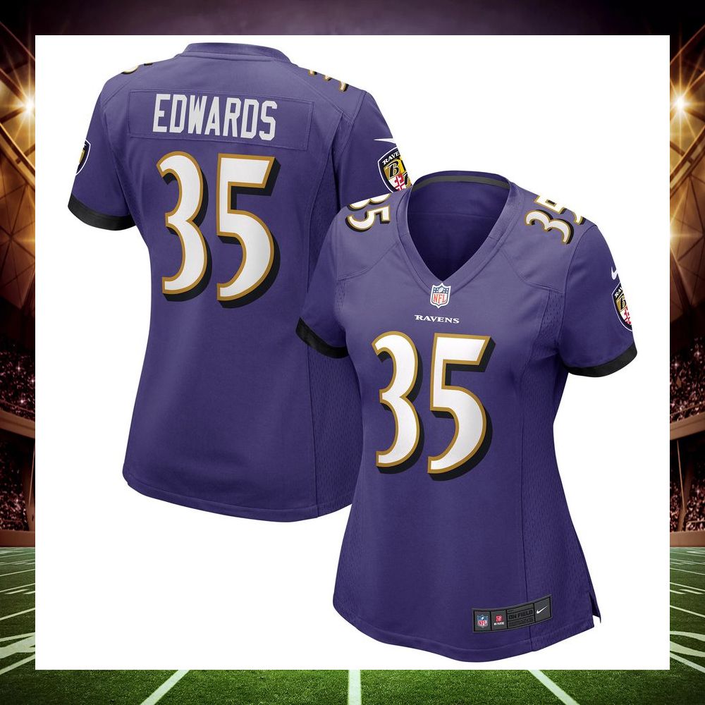 gus edwards baltimore ravens purple football jersey 1 619