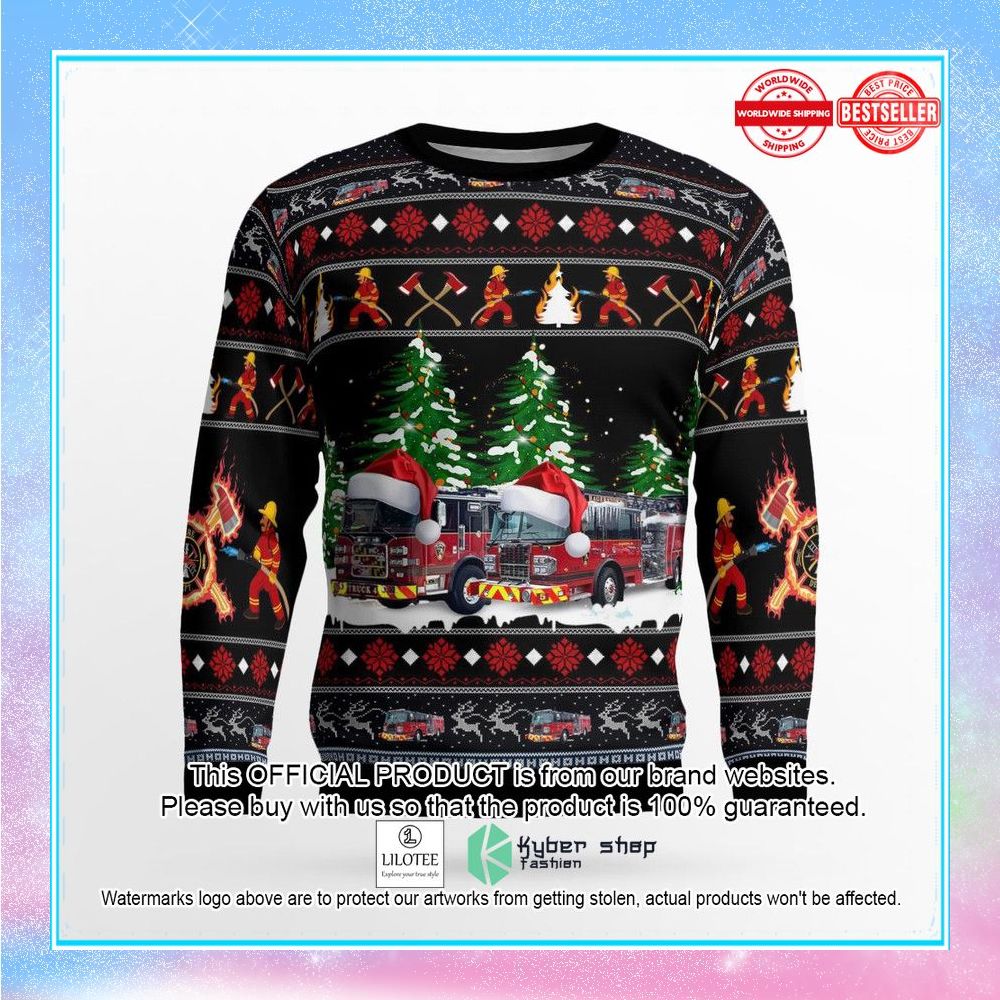 hagerstown fire department hagerstown maryland christmas sweater 2 256