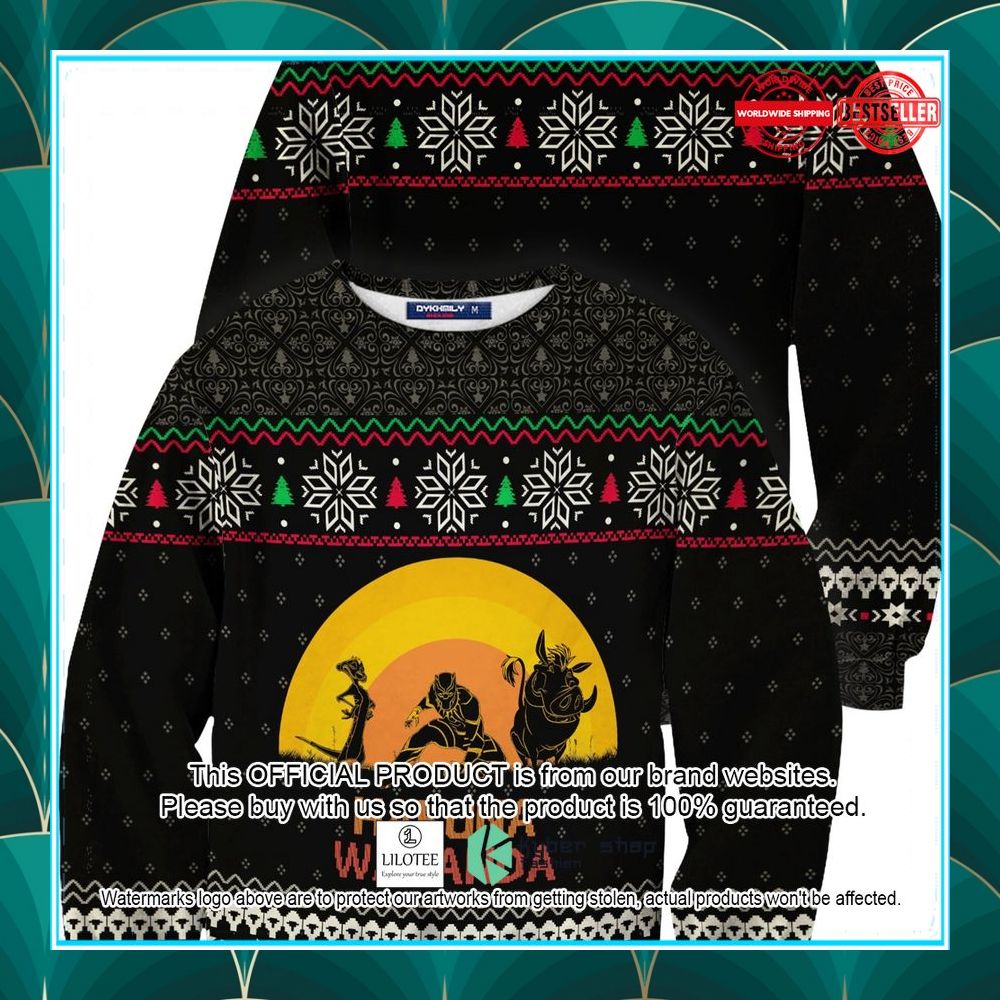 hakuna wakanda christmas ugly sweater 1 68