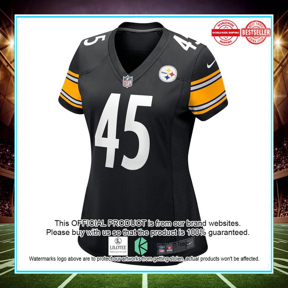 hamilcar rashed jr pittsburgh steelers nike womens game player black football jersey 2 538