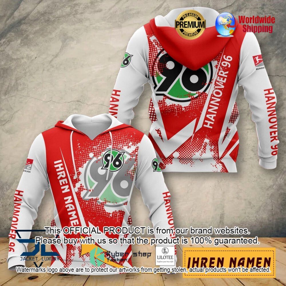 hannover 96 custom name 3d hoodie shirt 1 451