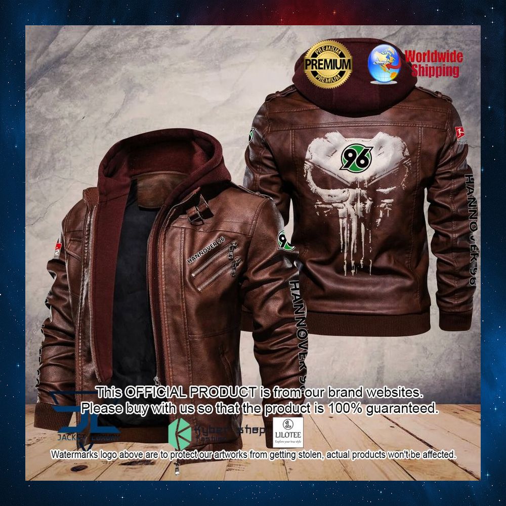hannover 96 punisher skull leather jacket 2 80