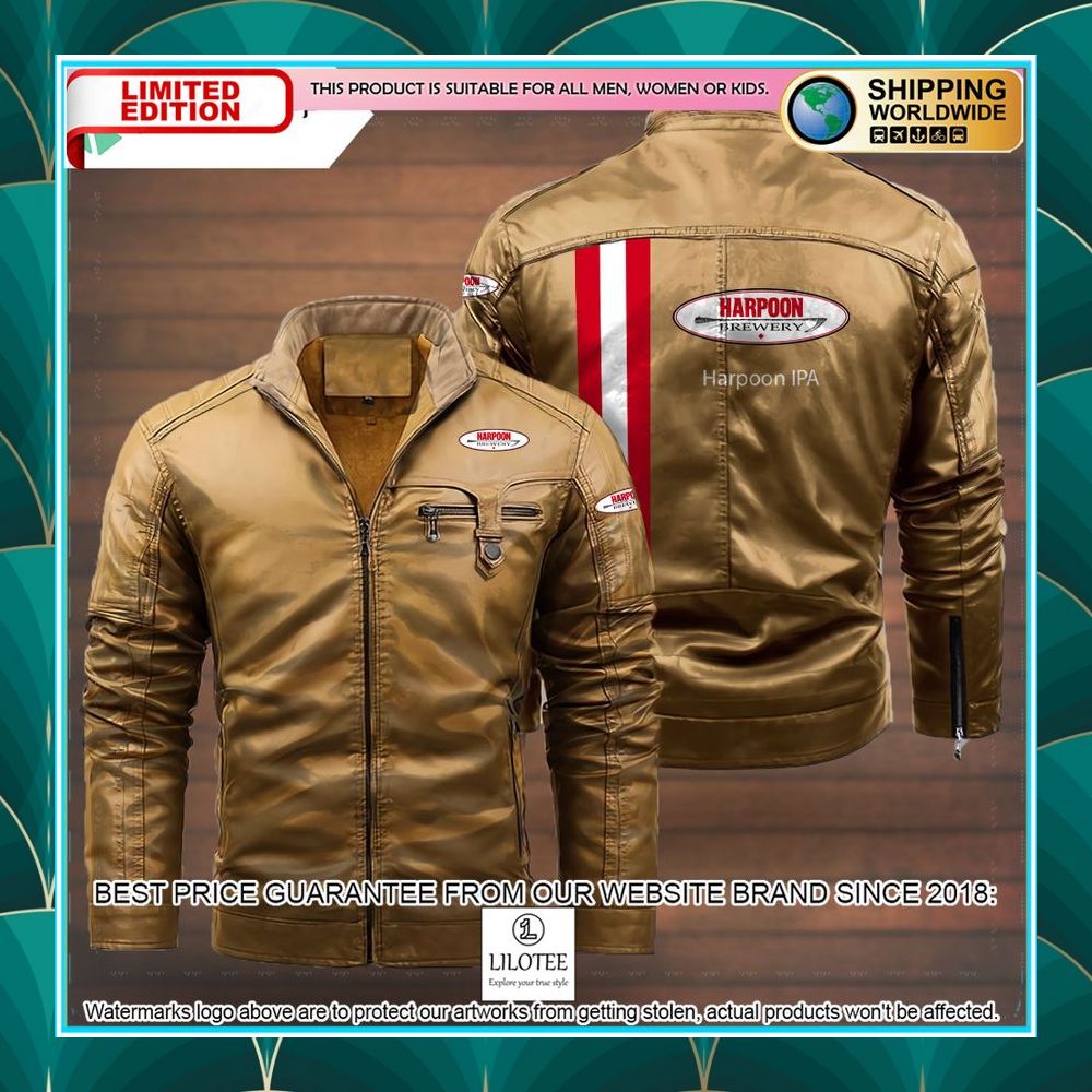 harpoon ipa leather jacket 4 514