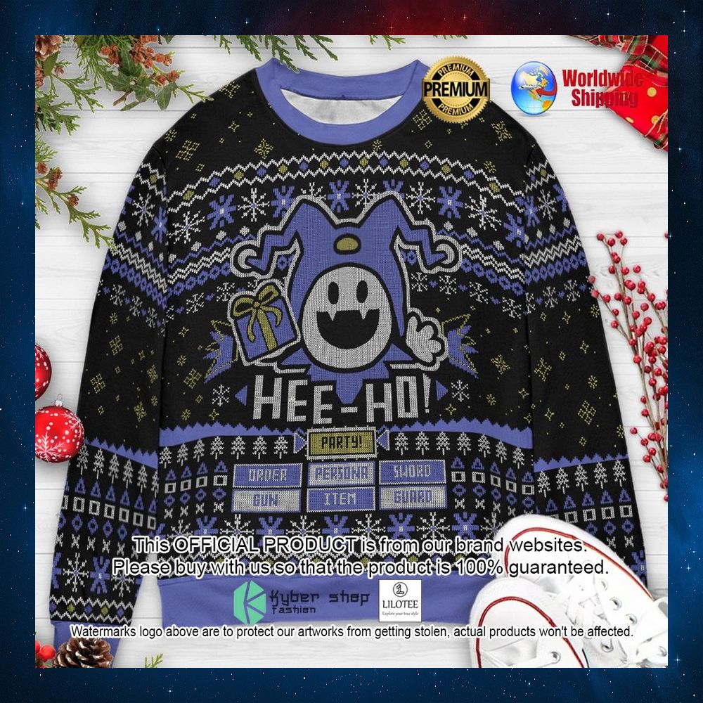 hee ho jack frost shin megami tensei persona christmas sweater 1 134