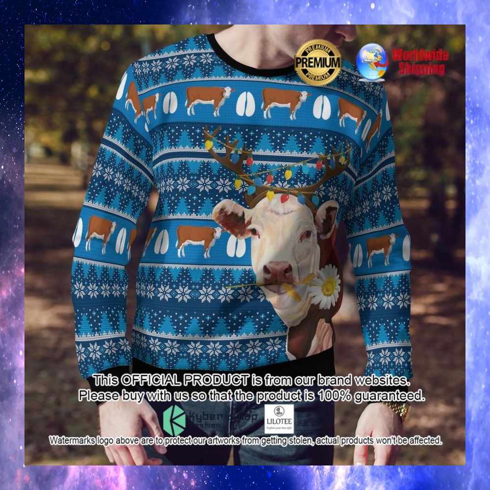 hereford cattle ugly sweater 1 610