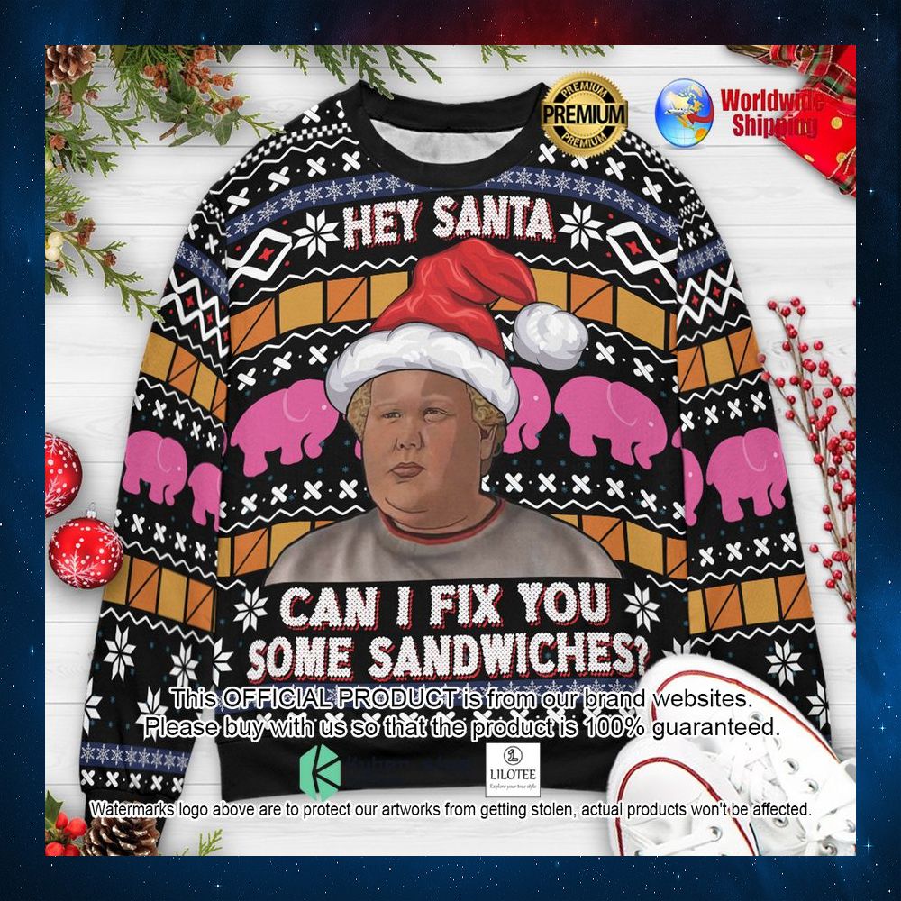 hey santa can i fix you some sandwiches bad santa christmas sweater 1 375