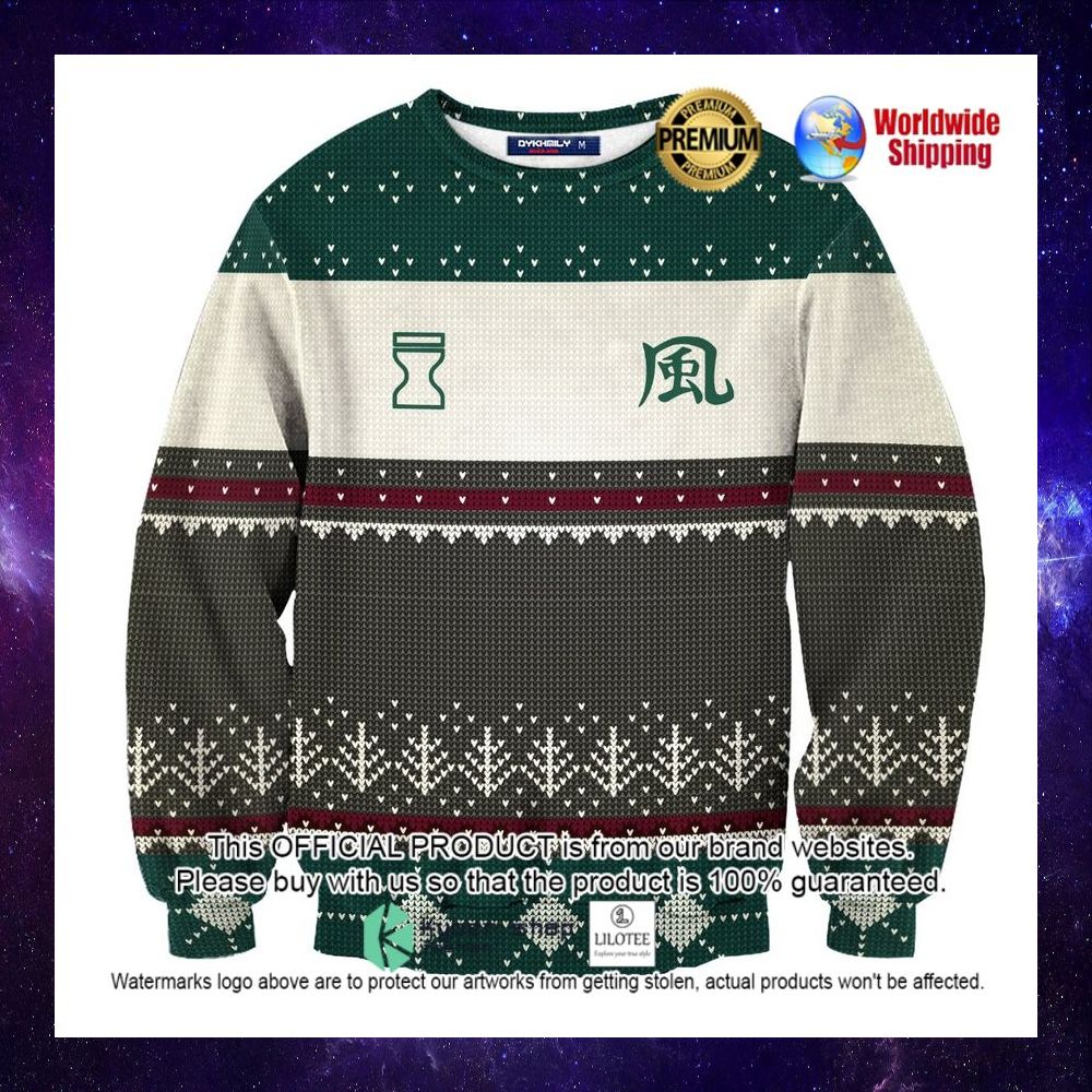 hidden sand kazekage naruto anime personalized christmas sweater 1 831