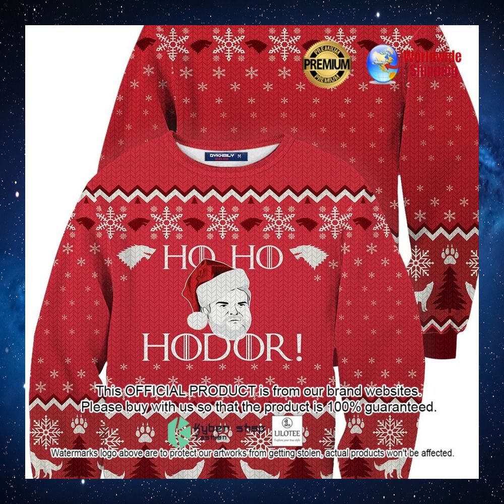 ho ho hodor game of thrones christmas sweater 1 389