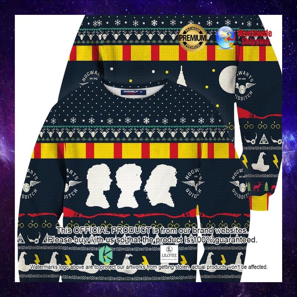 hogwarts quidditch harry potter christmas sweater 1 237