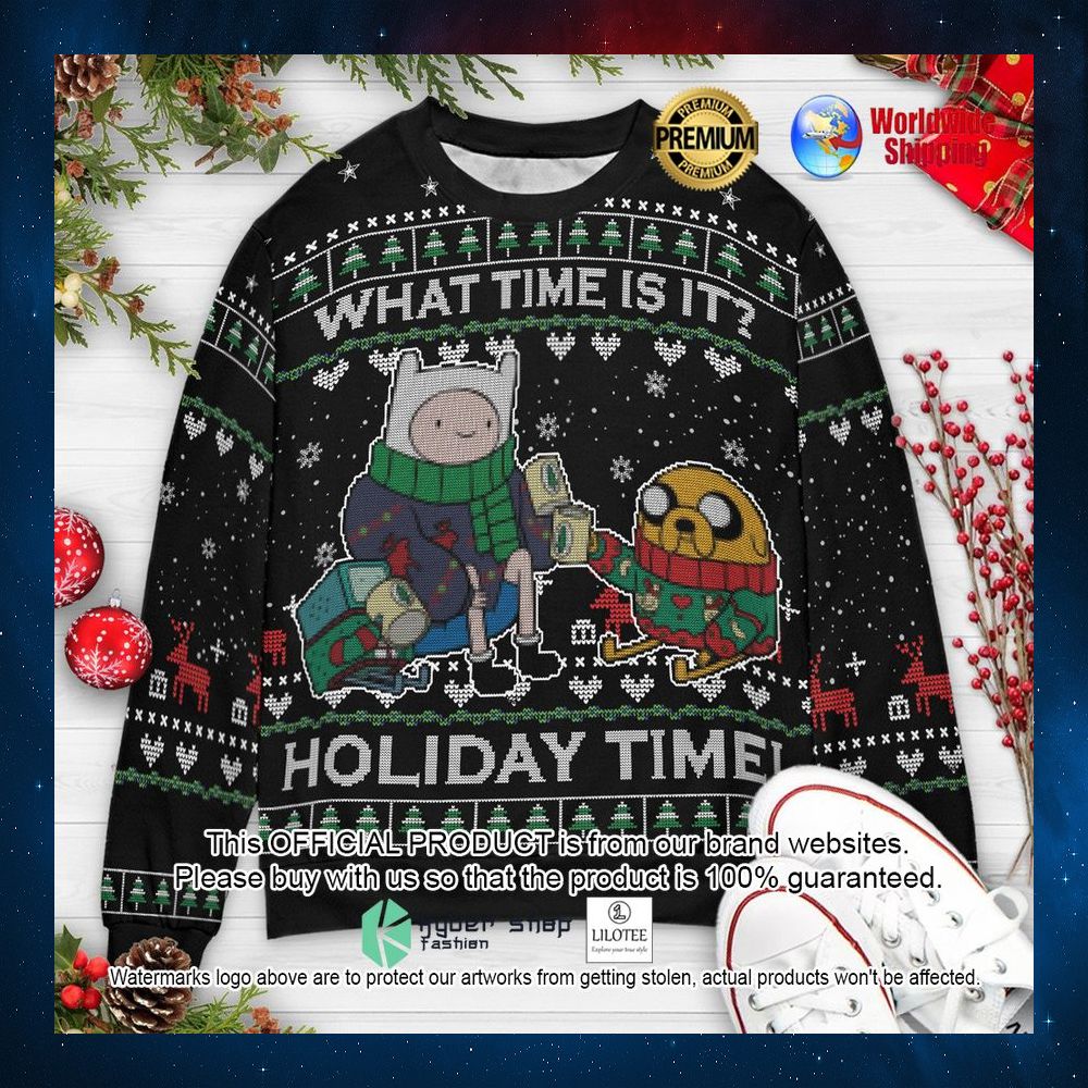 holiday time jinn and jake adventure time christmas sweater 1 162