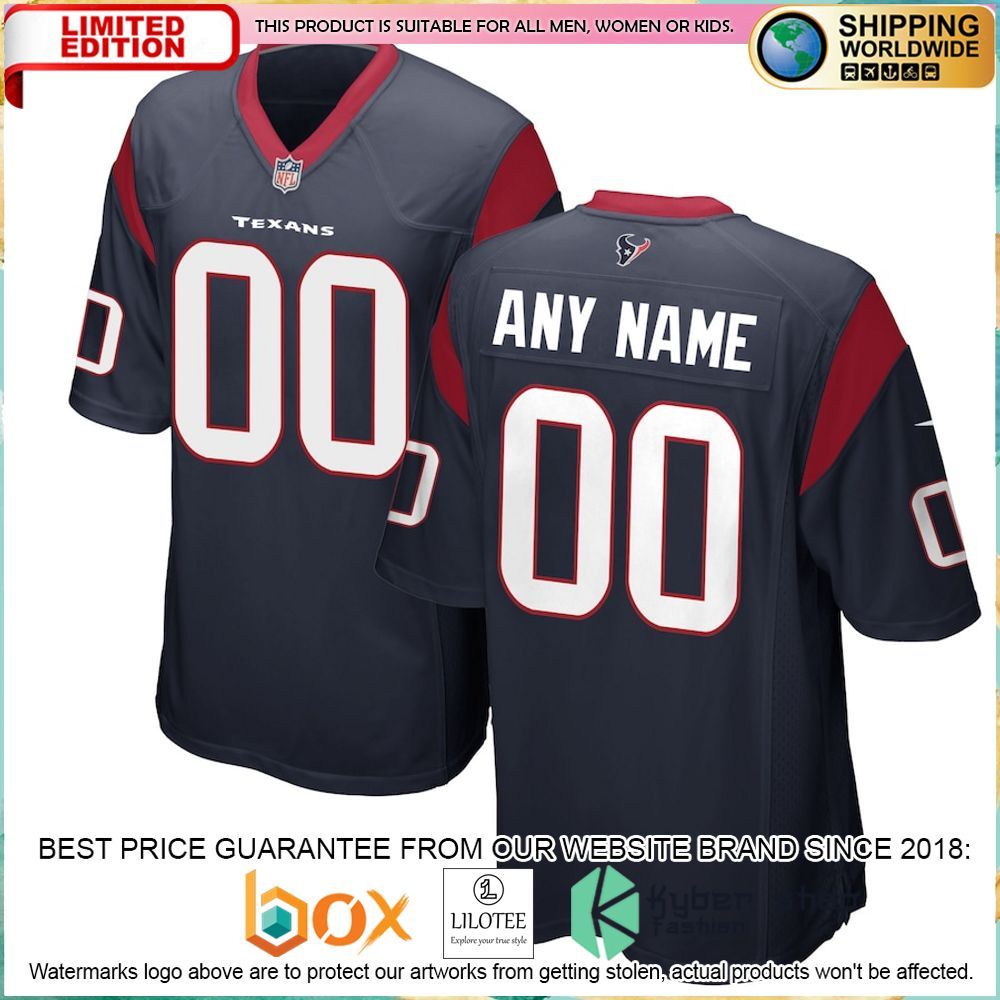 Houston Texans Nike Custom Navy Football Jersey - LIMITED EDITION 4 houston texans nike custom navy football jersey 1 690