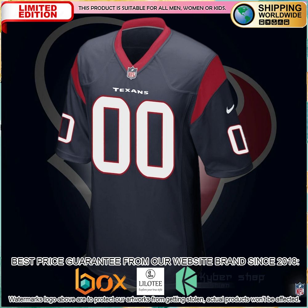 houston texans nike custom navy football jersey 2 156