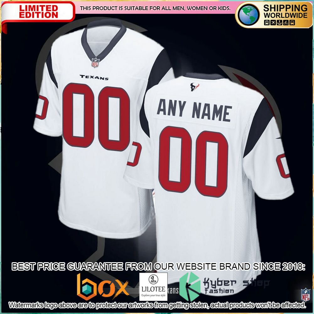 houston texans nike custom white football jersey 1 484