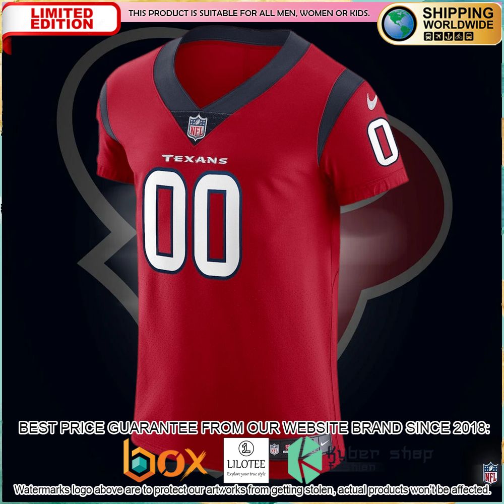 houston texans nike vapor elite custom red football jersey 2 830